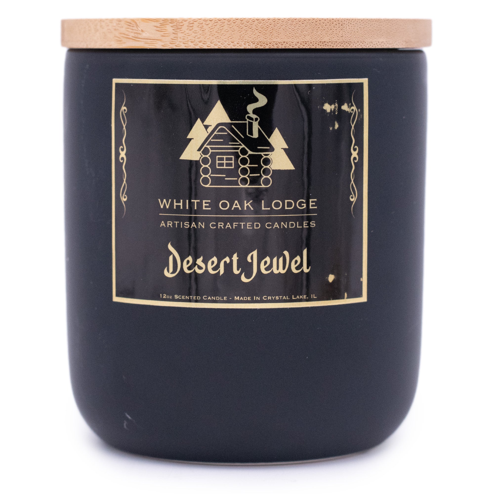 Desert Jewel | 12oz Jar Candle | Sandalwood Amber and Clove Scented | White  Oak Lodge