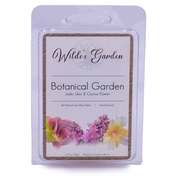 Botanical Garden, Scented Wax Melts, Jade, Lilac and Cactus Flower Scented, Wilde's Garden, Plain White Background, Front View