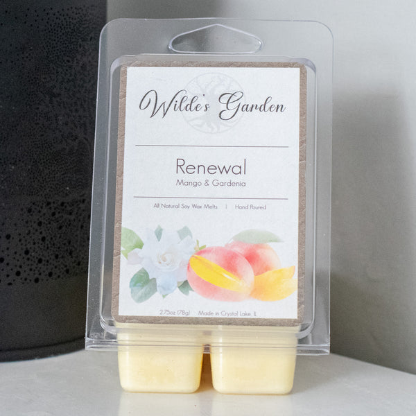 Renewal, Scented Wax Melts, Mango and Gardenia Scented, Wilde's Garden, Cover Photo