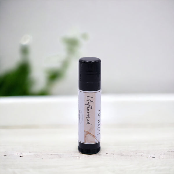 Unflavored Lip Balm, Classic Tube, Candle Cubby, Cover Photo with Plant in Background