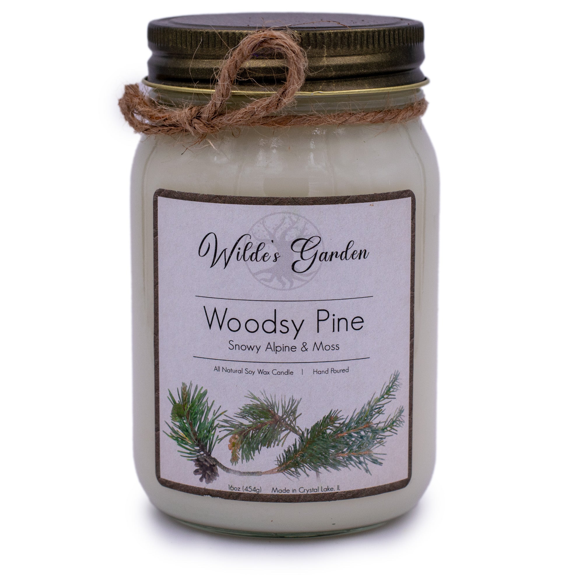 Woodsy Pine | 16oz Mason Jar Candle | Snowy Alpine and Moss – Candle Cubby