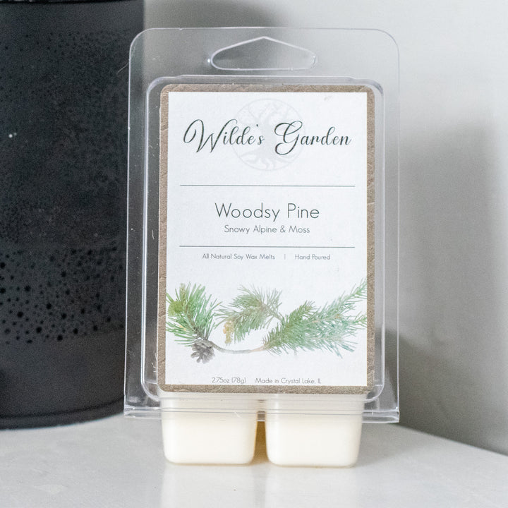 Woodsy Pine, Scented Wax Melts, Snowy Alpine and Moss Scented, Wilde's Garden, Cover Photo