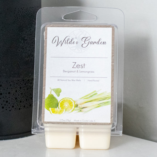 Zest, Scented Wax Melts, Bergamot and Lemongrass Scented, Wilde's Garden, Cover Photo