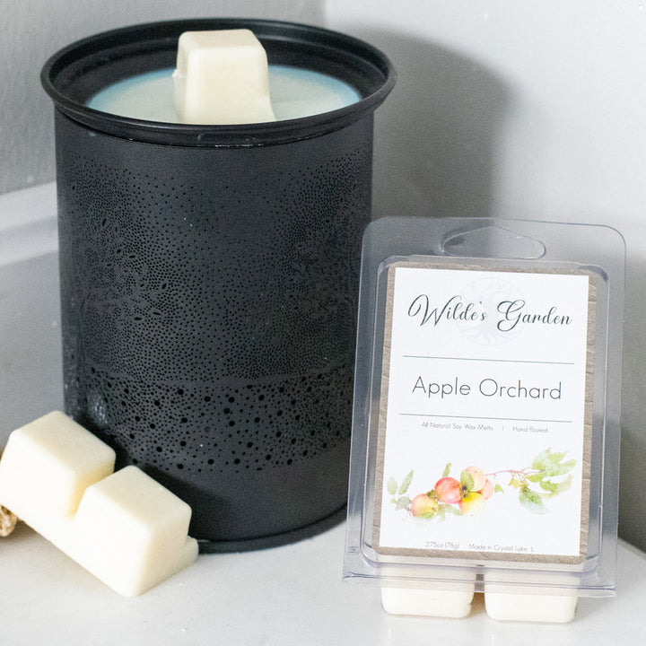 Apple Orchard, Scented Wax Melts, Fresh Apple Harvest, Front View with Wax Melter