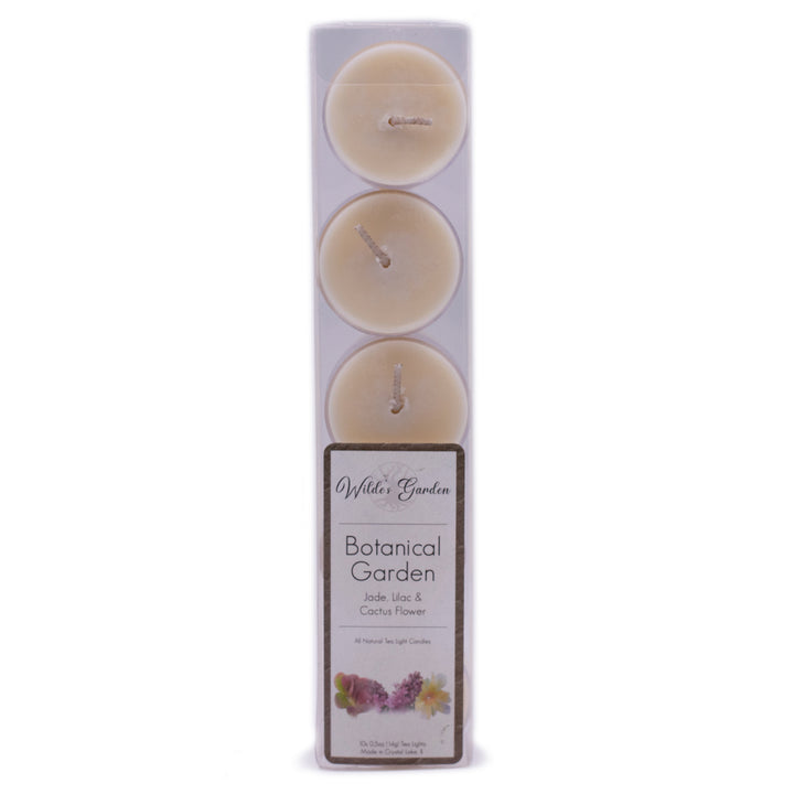 Botanical Garden, Lilac and Cactus Flower Scented, Tea Lights, Pack of 10, Wilde's Garden