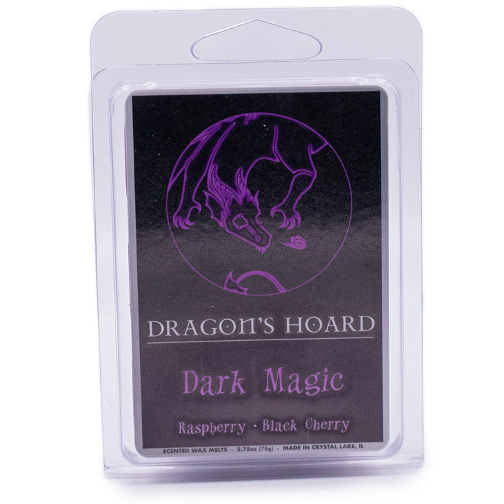 Dark Magic, Wax Melts, Raspberry and Black Cherry Scented, Front View, Plain White Background