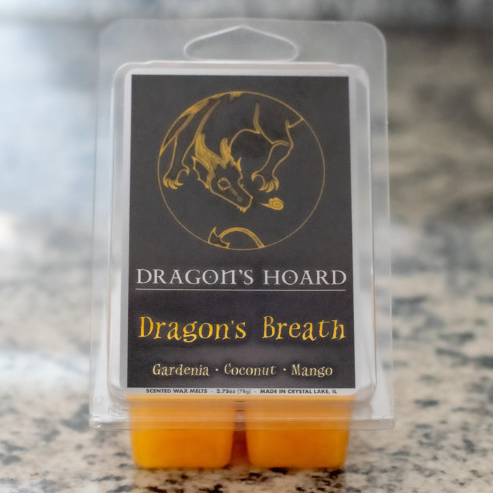 Dragon's Breath, Wax Melts, Gardenia Coconut and Mango, Front View Cover Photo