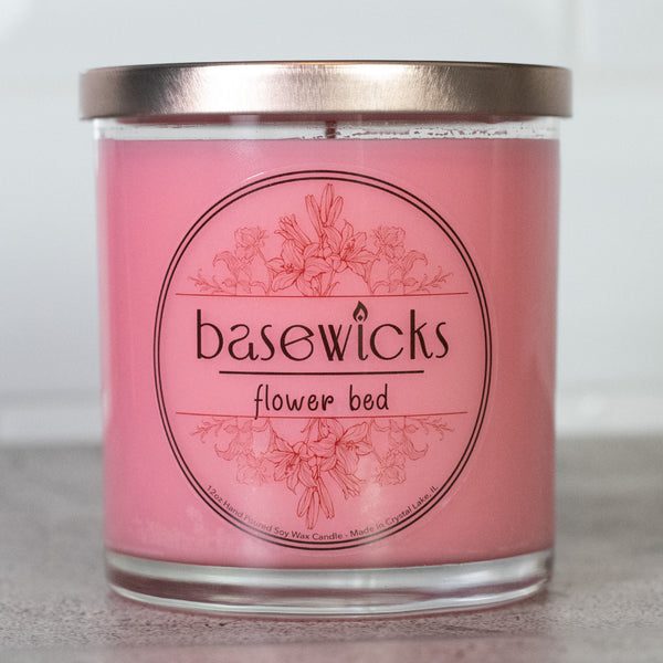 Flower Bed, Soy Wax Candle, Magnolia and Peony Scented, 12oz, Countertop Cover Photo