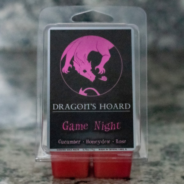 Game Night | Wax Melts | Cucumber, Honeydew, and Rose Scented | Dragon's Hoard