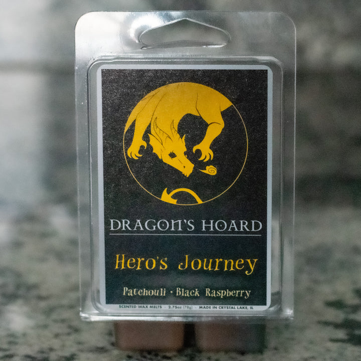 Hero's Journey, Wax Melts, Patchouli and Black Raspberry Scented, Front View, Cover Photo