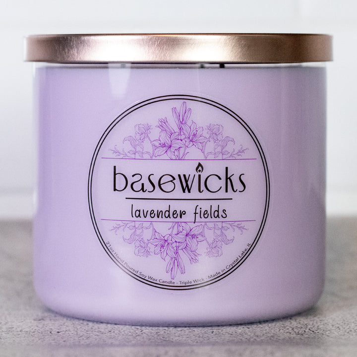 Lavender Fields, Soy Wax Candle, Fresh Lavender Scented, 21oz, Countertop Cover Photo