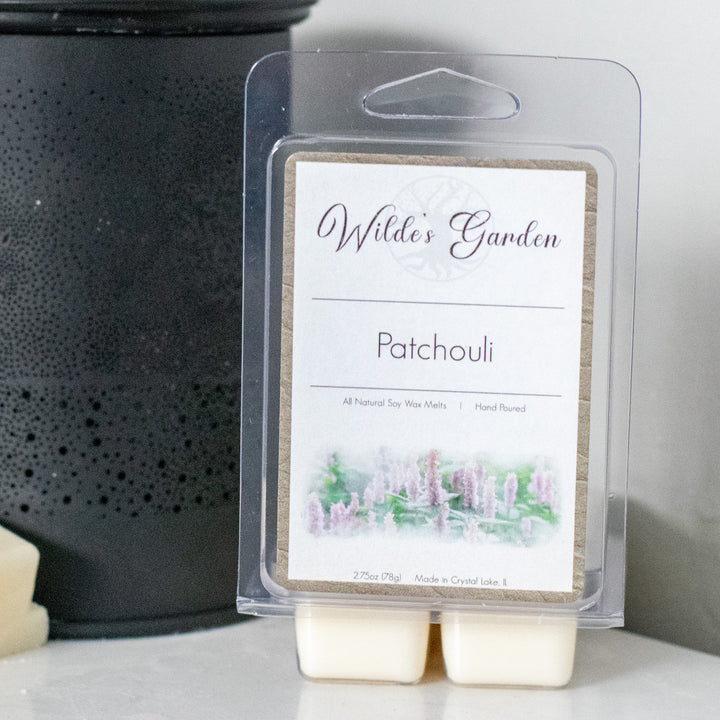 Patchouli, Scented Wax Melts, Earthy Patchouli and Spice Scented, Front View Cover Photo
