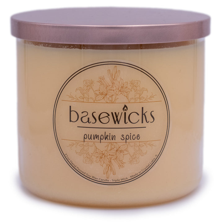 Pumpkin Spice, Soy Wax Candle, Pumpkin Spice Scented, 21oz, Plain White Background