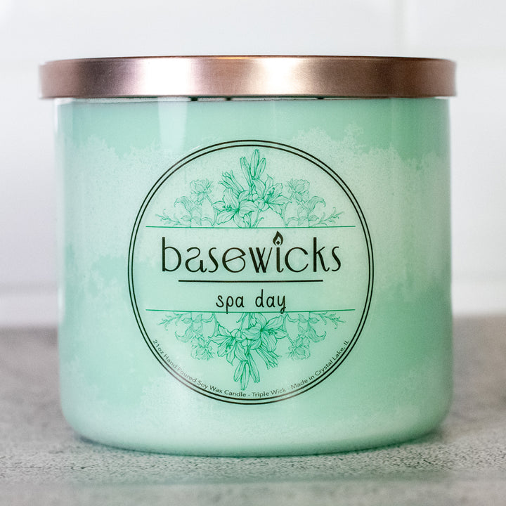 Spa Day, Soy Wax Candle, Eucalyptus & Peppermint Scented, 21oz, Countertop Cover Photo