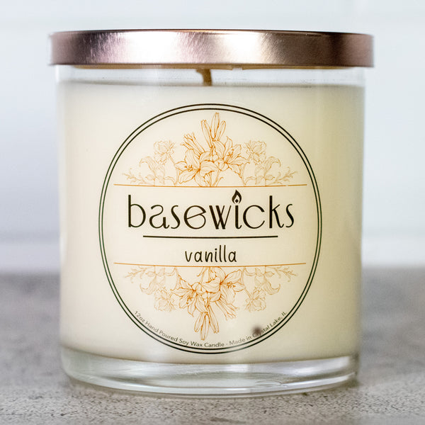 Vanilla, Soy Wax Candle, French Vanilla Bean Scented, 12oz, Countertop Cover Photo