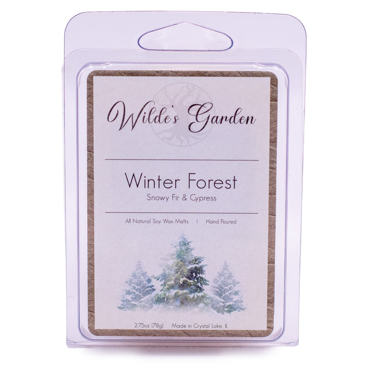 Winter Forest, Scented Wax Melts, Fir and Cypress, Front View, Plain White Background